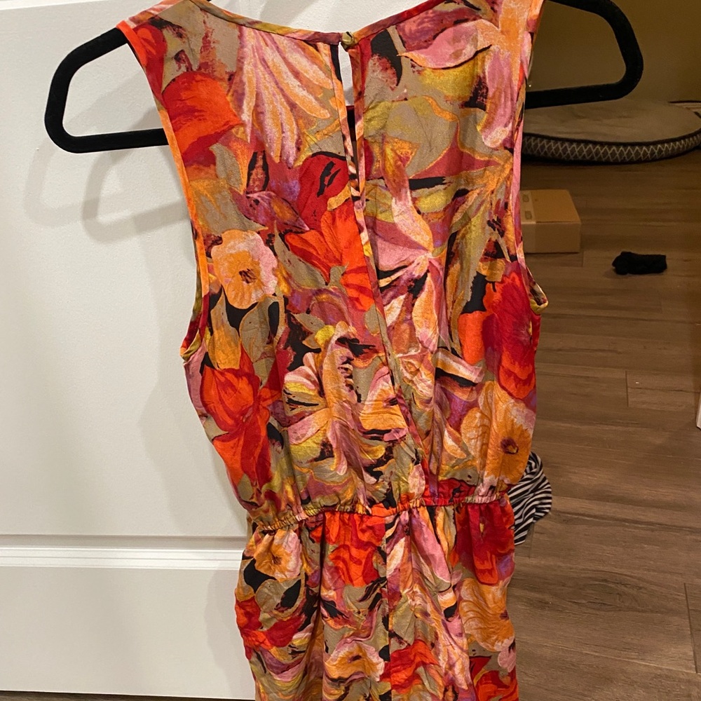 Wilfred red flower romper
